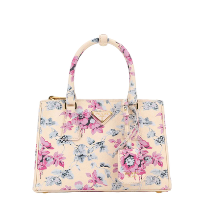 Printed leather mini Galleria handbag