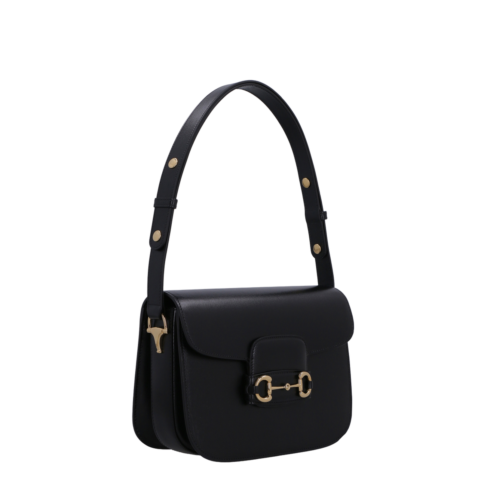 Horsebit 1955 Medium Leather Shoulder Bag - Black