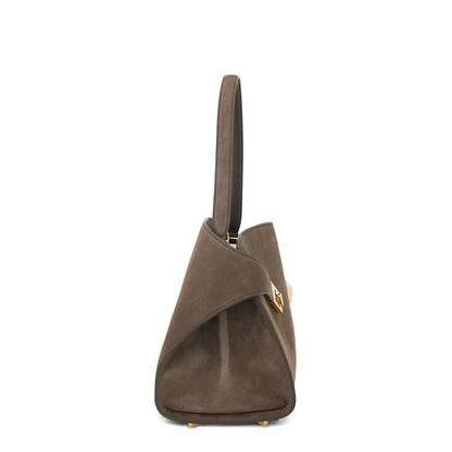 Brown Single Top Handle Bag