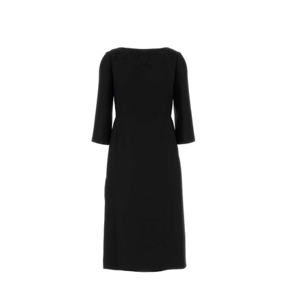 Black Wool Blend Dress