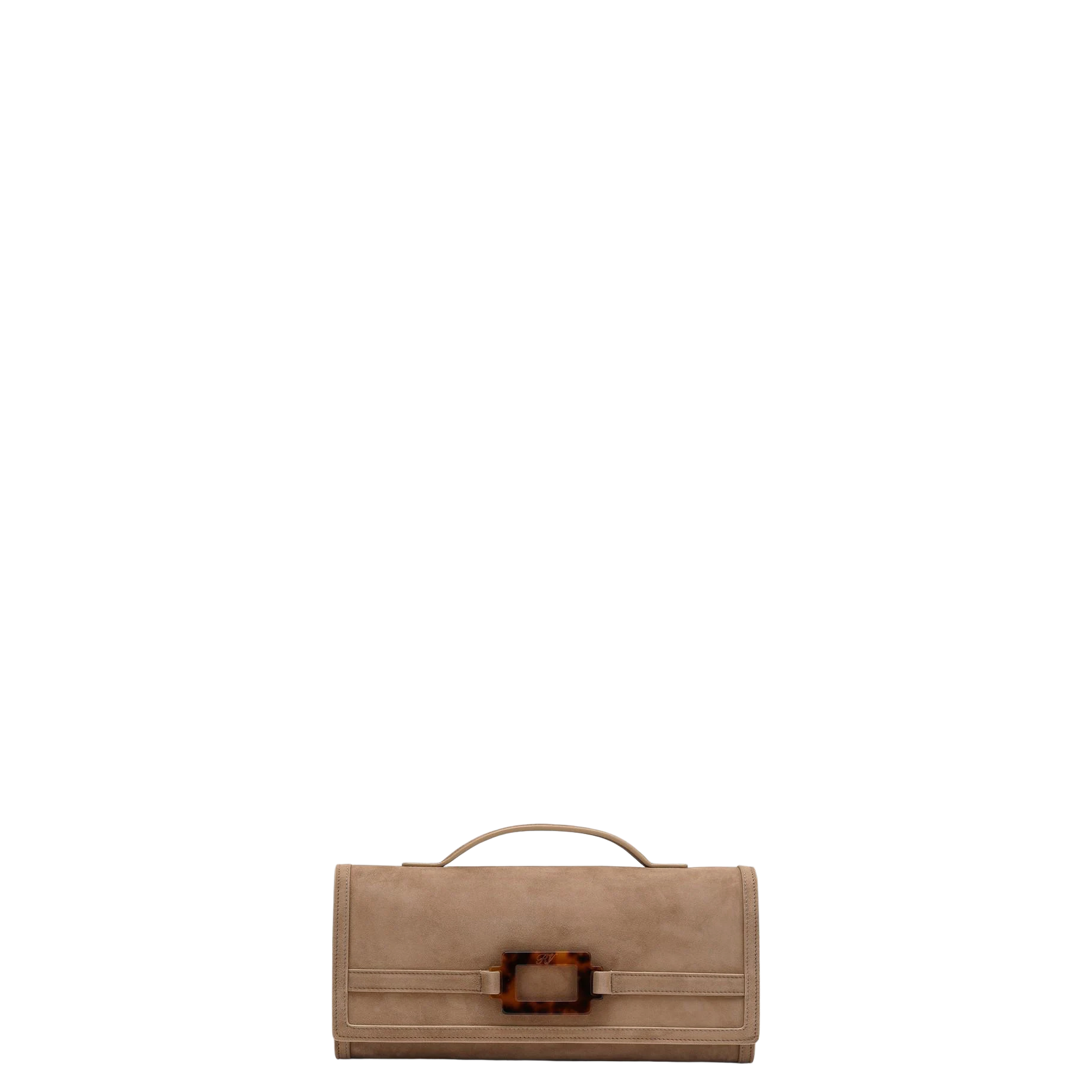 Belle Vivier Clutch In Suede