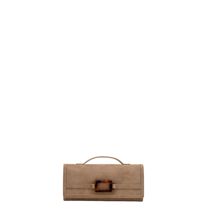 Belle Vivier Clutch In Suede