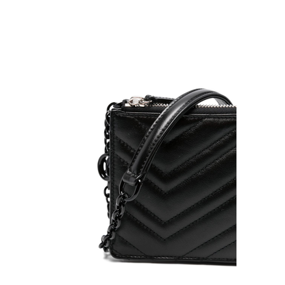 GG Marmont Mini Calfskin Leather Shoulder Bag - Black