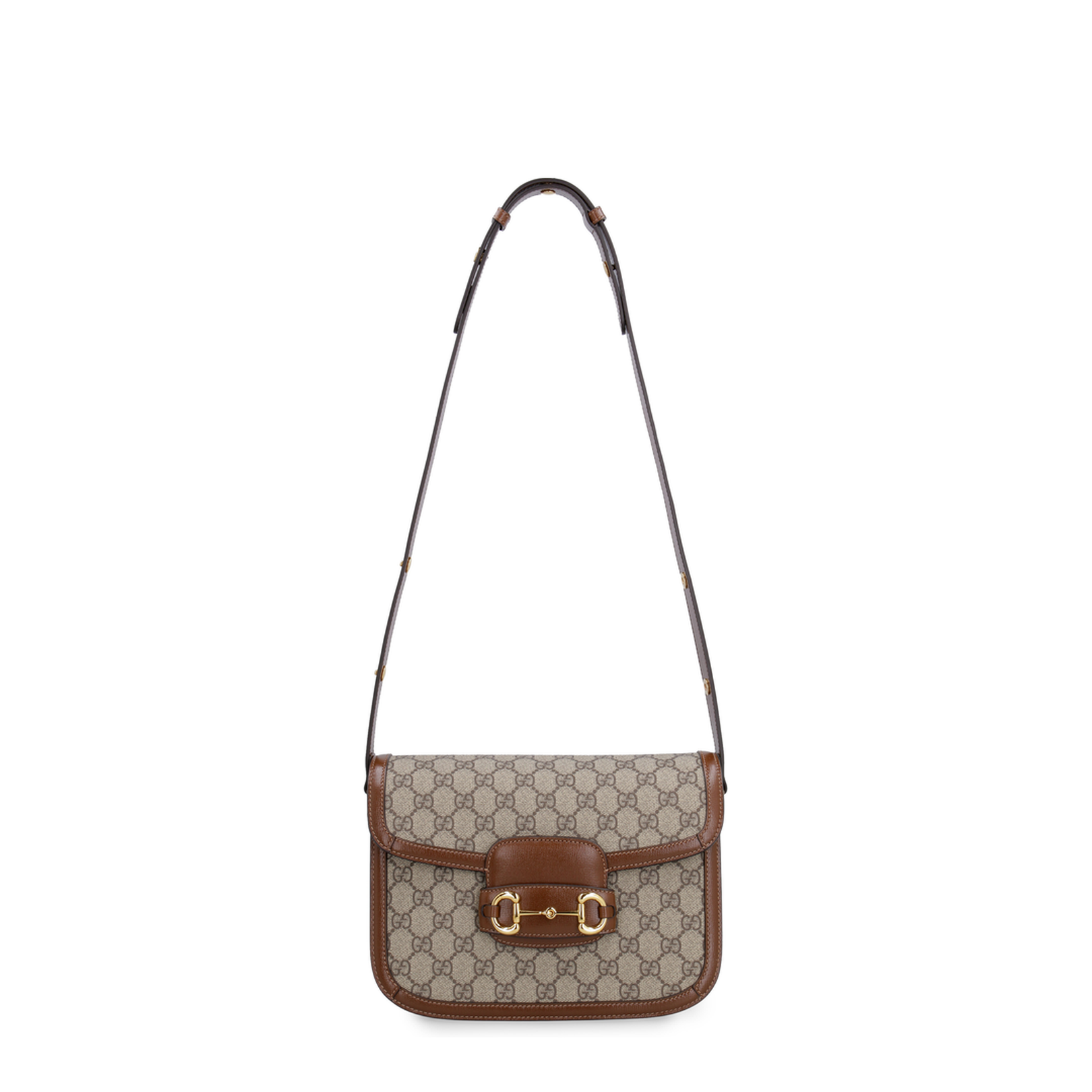 Horsebit 1955 Medium Canvas Shoulder Bag - Brown