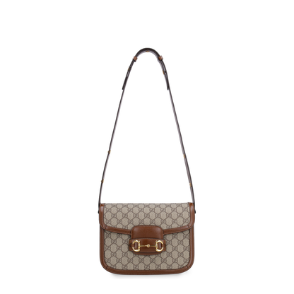 Horsebit 1955 Medium Canvas Shoulder Bag - Brown