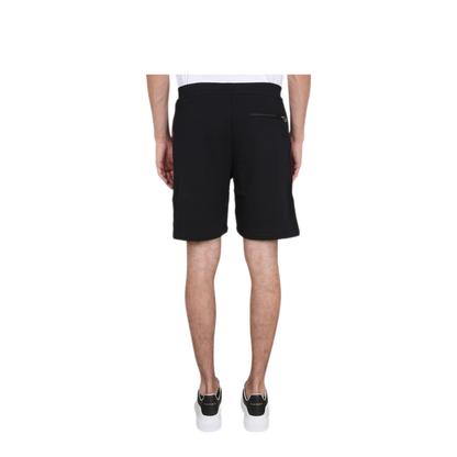 Black Cotton Bermuda Shorts