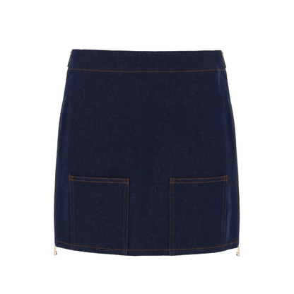Navy Blue Mini Skirt