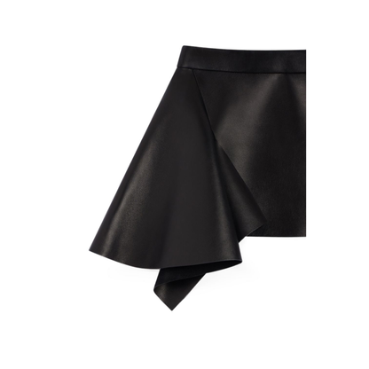MAYFEYR - Givenchy - Black Leather Asymmetric Skirt - BW414R61ZX001