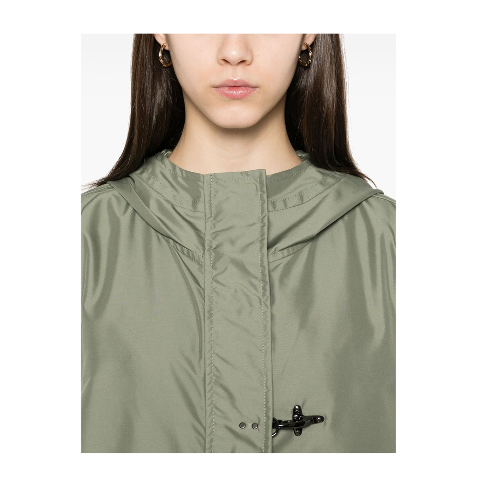 Short Parka Coat - Green