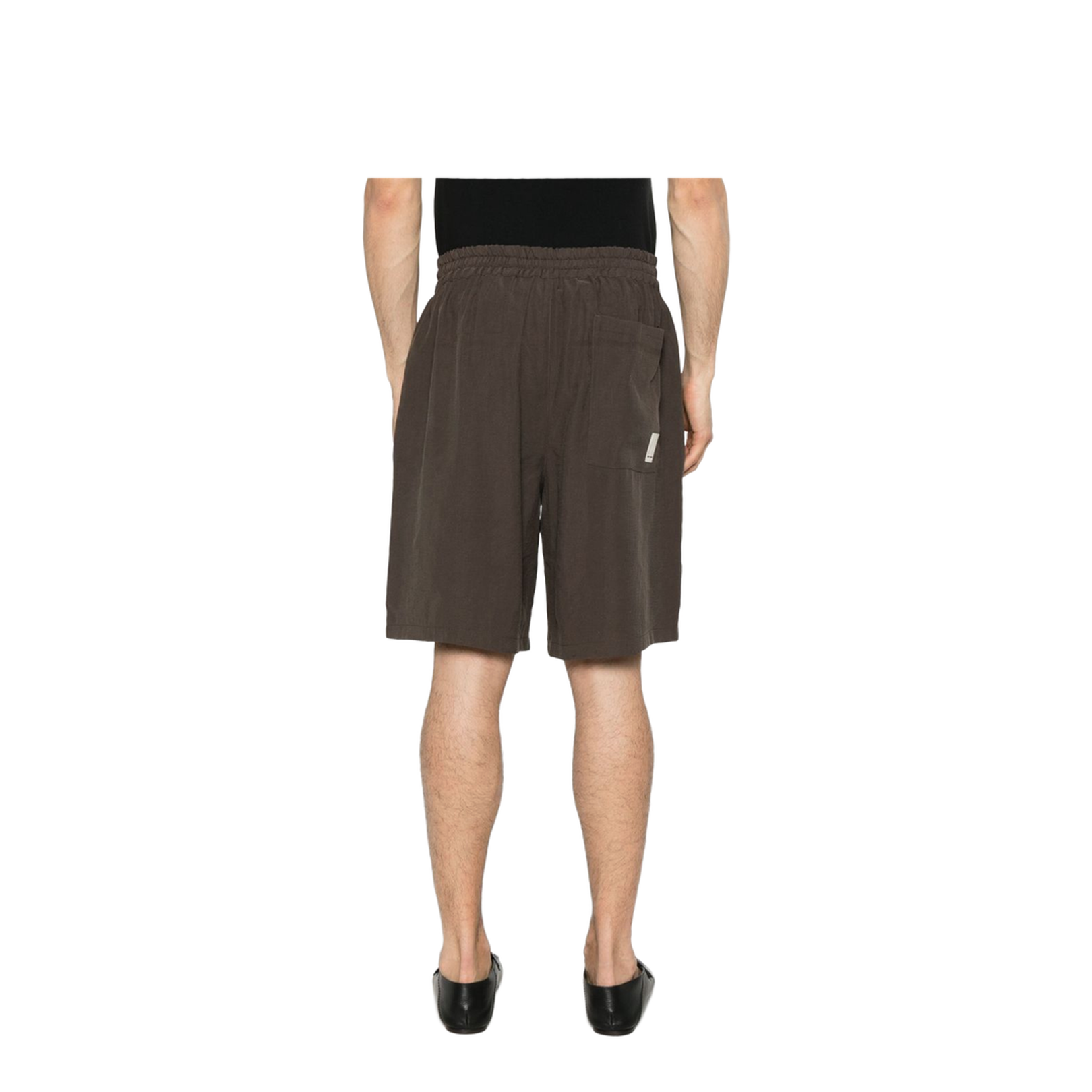 Drawstring Bermuda Shorts in Printed Modal