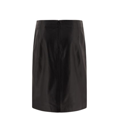 MAYFEYR - Loulou Studio - Leather Midi Skirt - EKAREBLACK