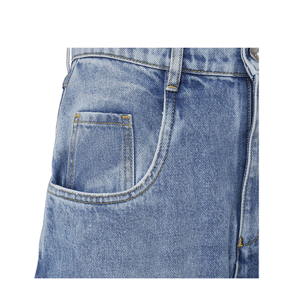 Denim Jeans with Slash Details