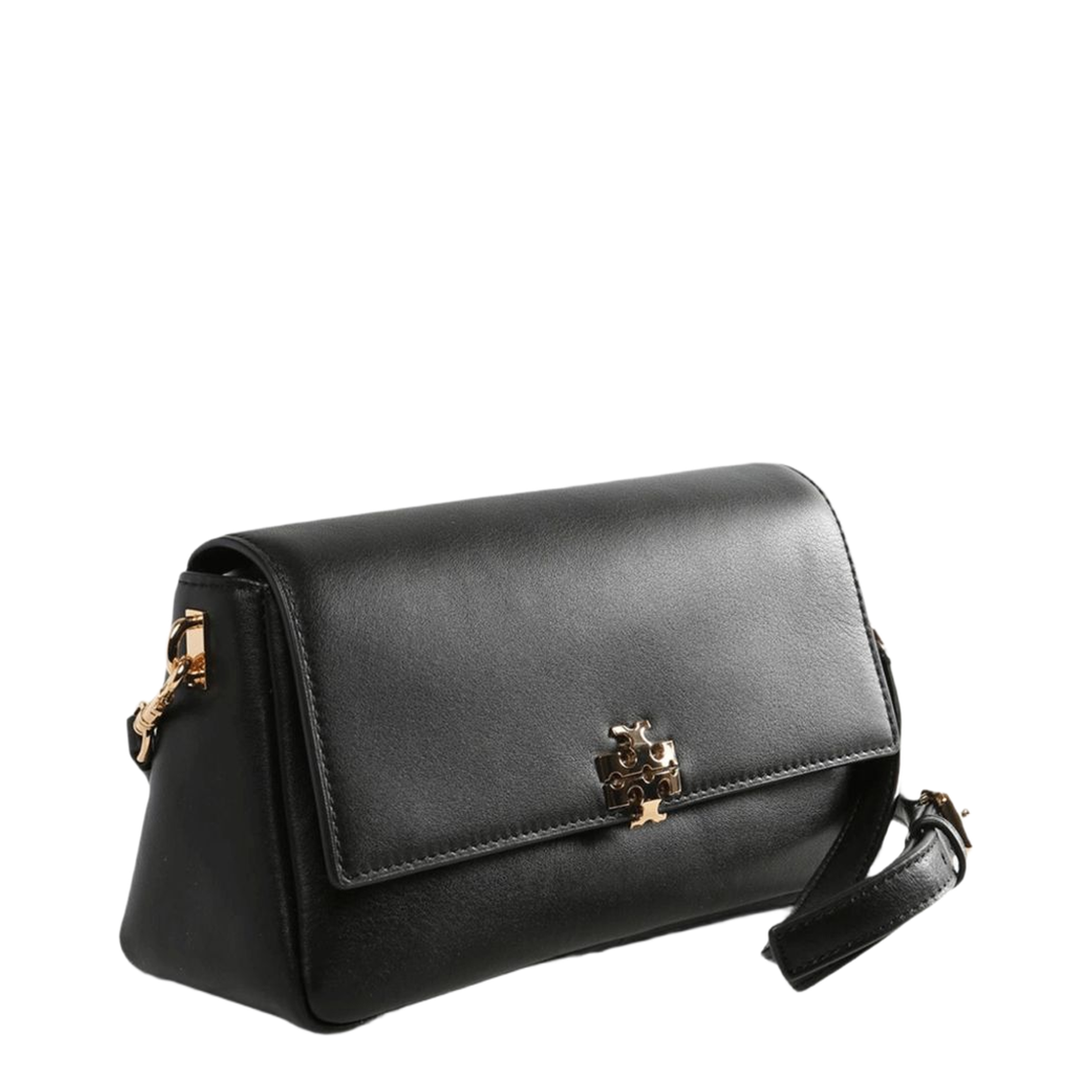 Charlie Small Calf Leather Shoulder Bag - Black