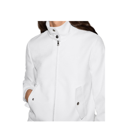 GG Jacquard Zip Jacket in White