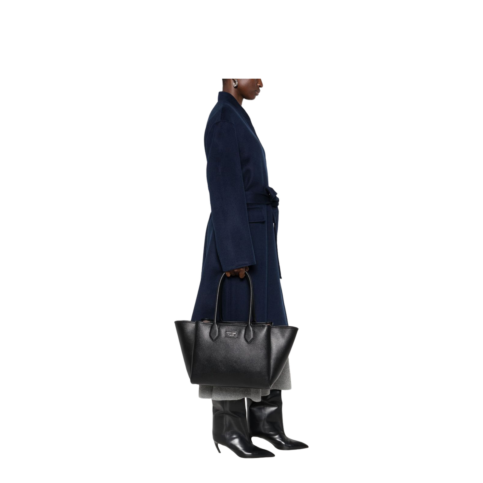 Large Shopper Bag with Palmellato Finish