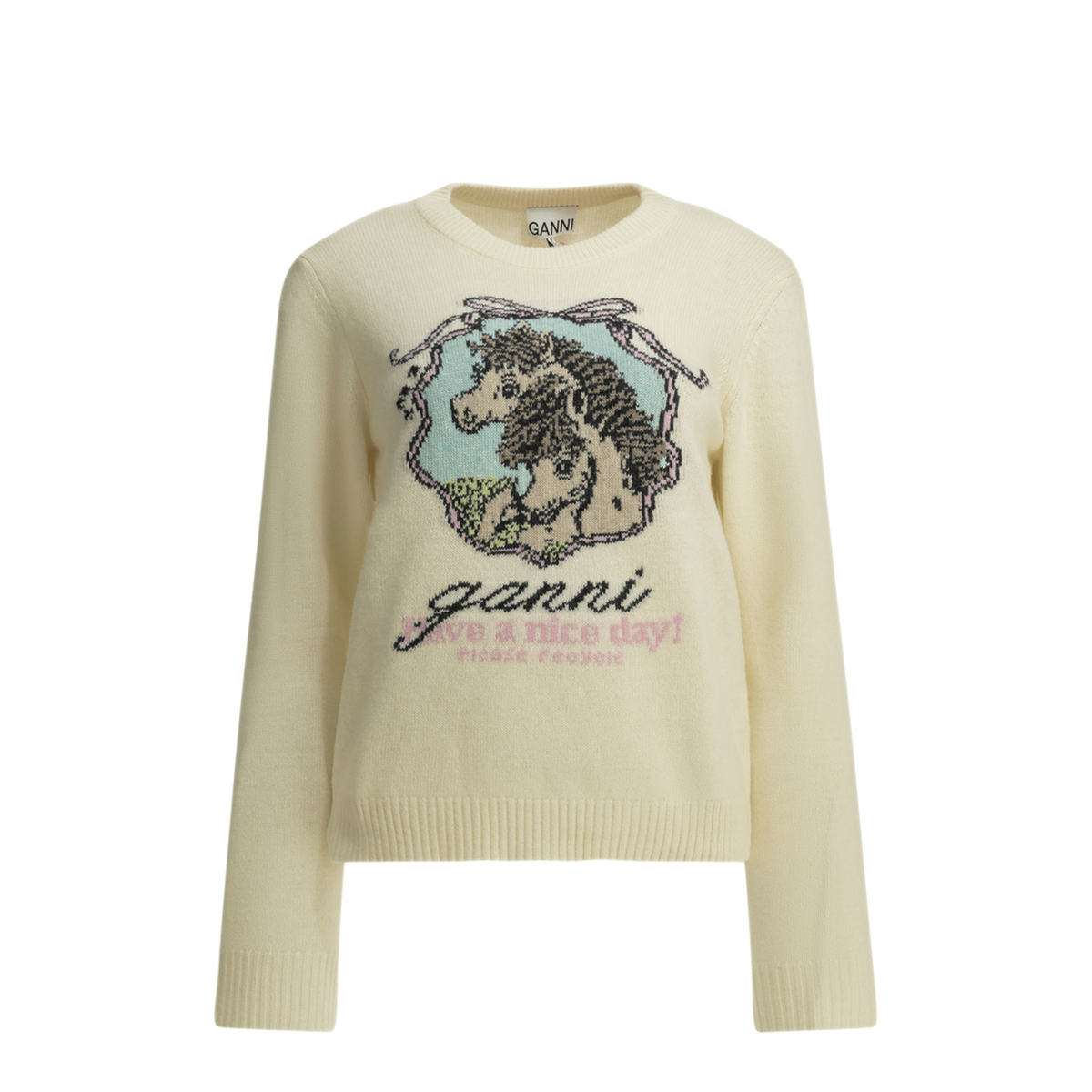 MAYFEYR - Ganni - Horses Crew Neck Sweater - A1150016135