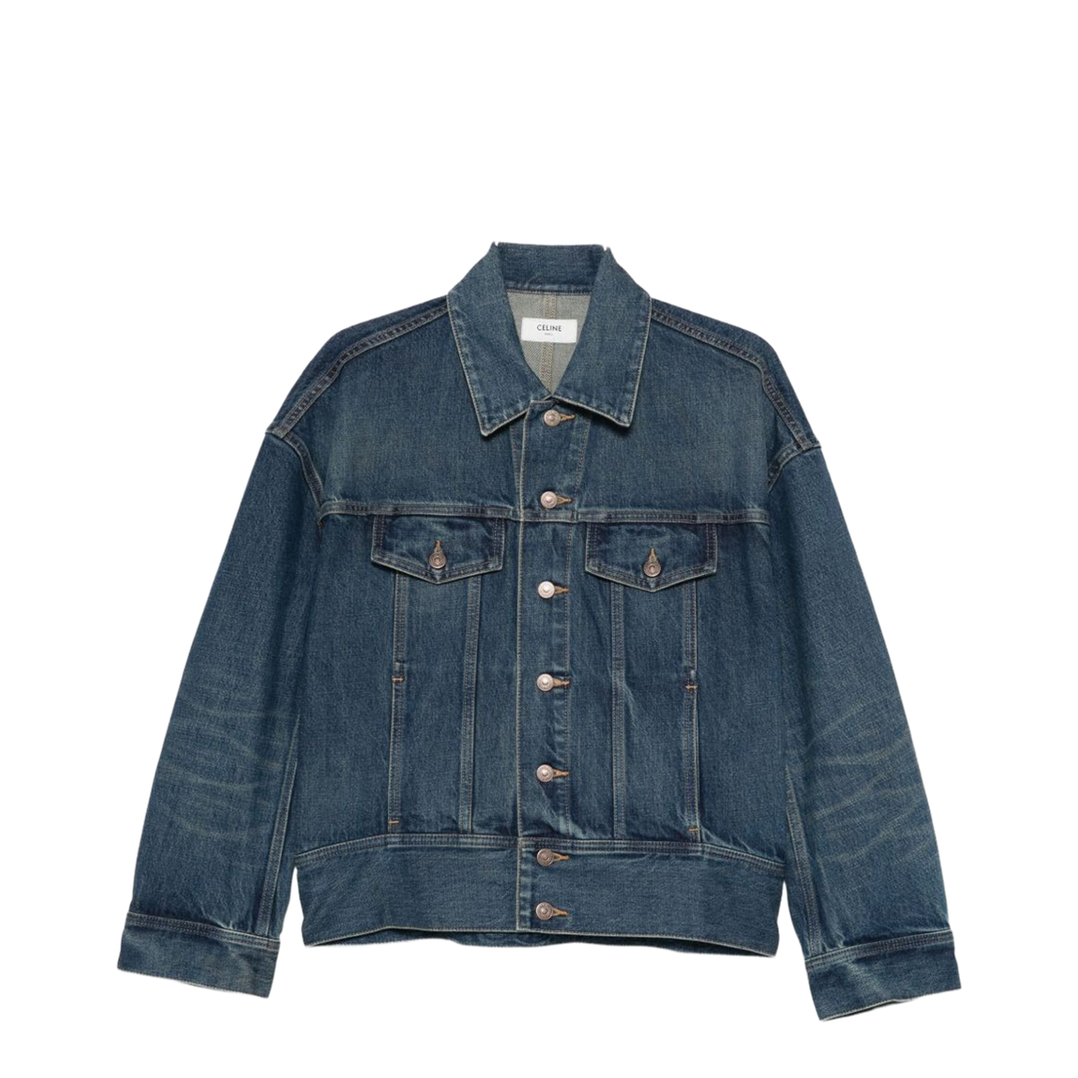 Denim Cotton Jacket In Multi