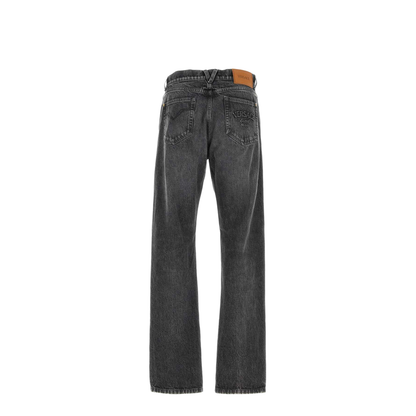 Cotton Denim Jeans With Logo
