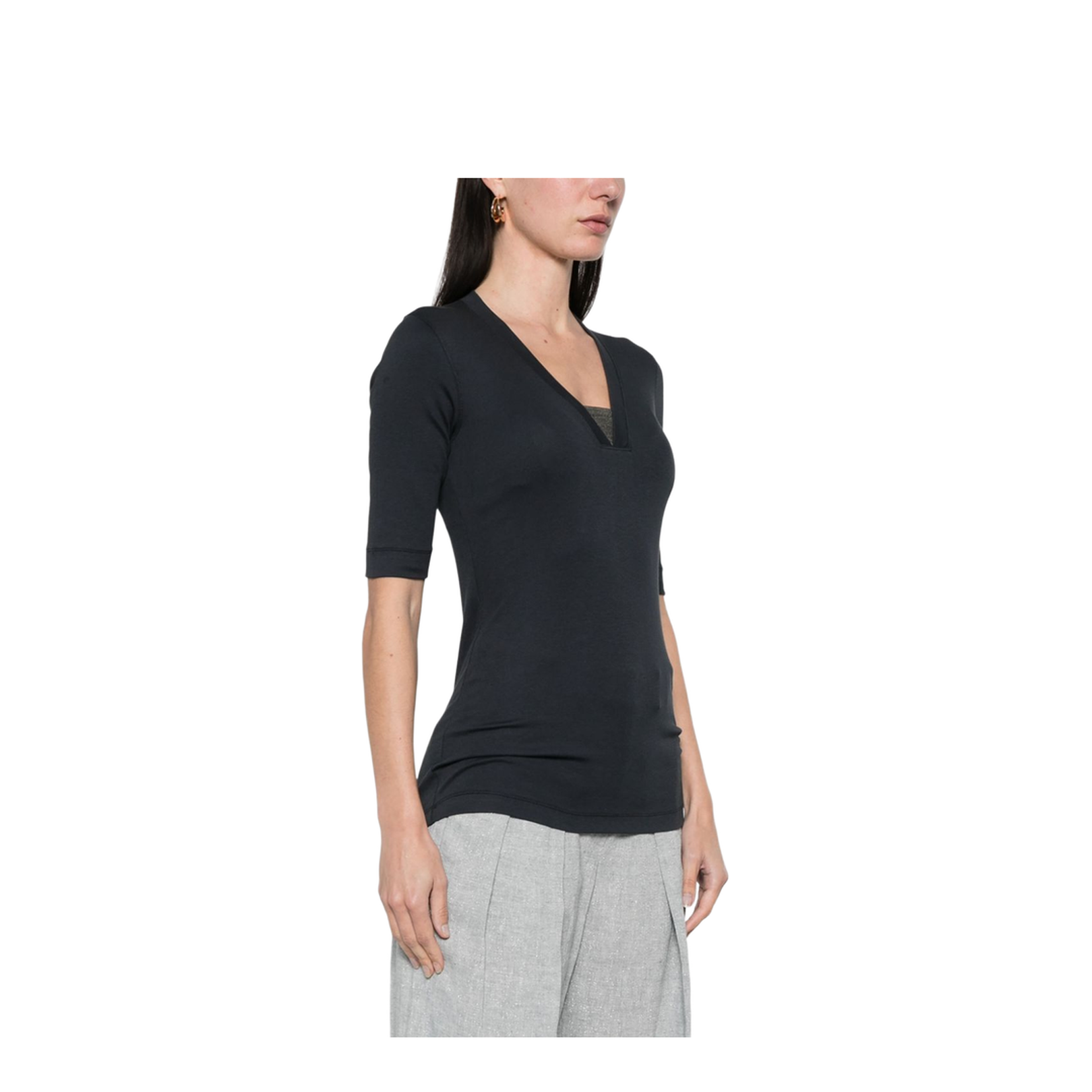 Cotton V-Necked Top