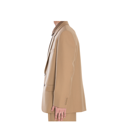 Single-breasted wool jacket