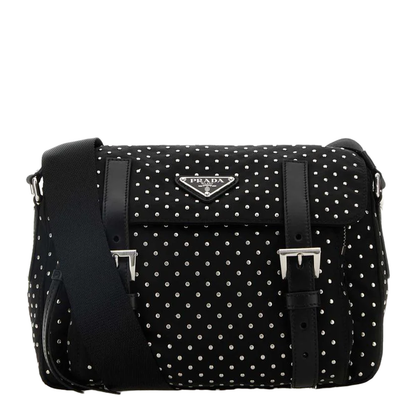 Black Re-Nylon Crossbody Bag