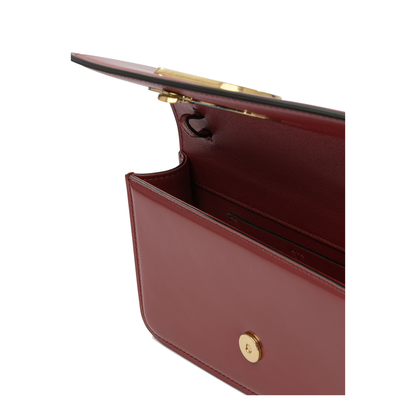 Red Foldover Top Crossbody Bag