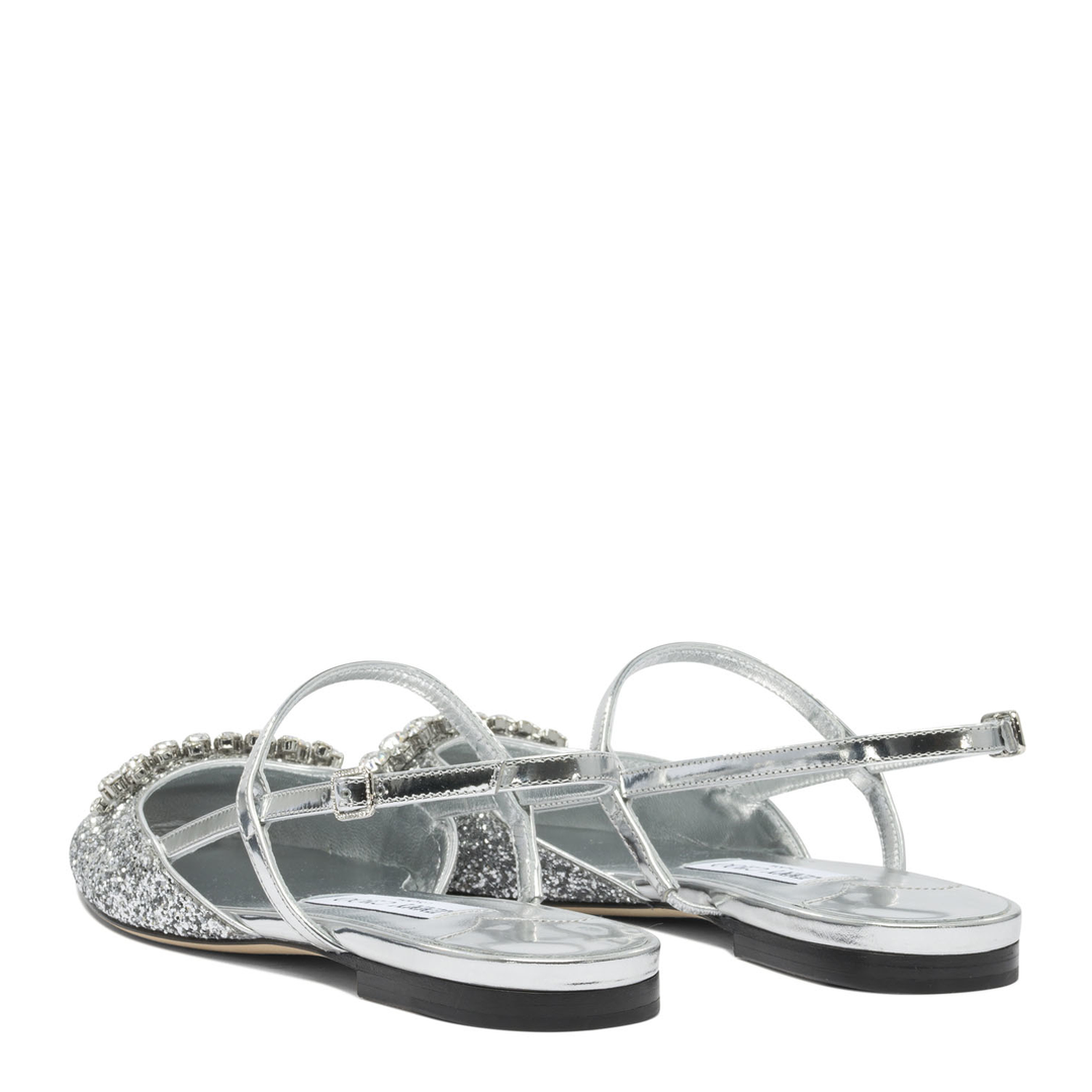 MAYFEYR - Jimmy Choo - Belinda Slingback Ballet Flats - BELINDASBFLATJDPSILVERSILVER