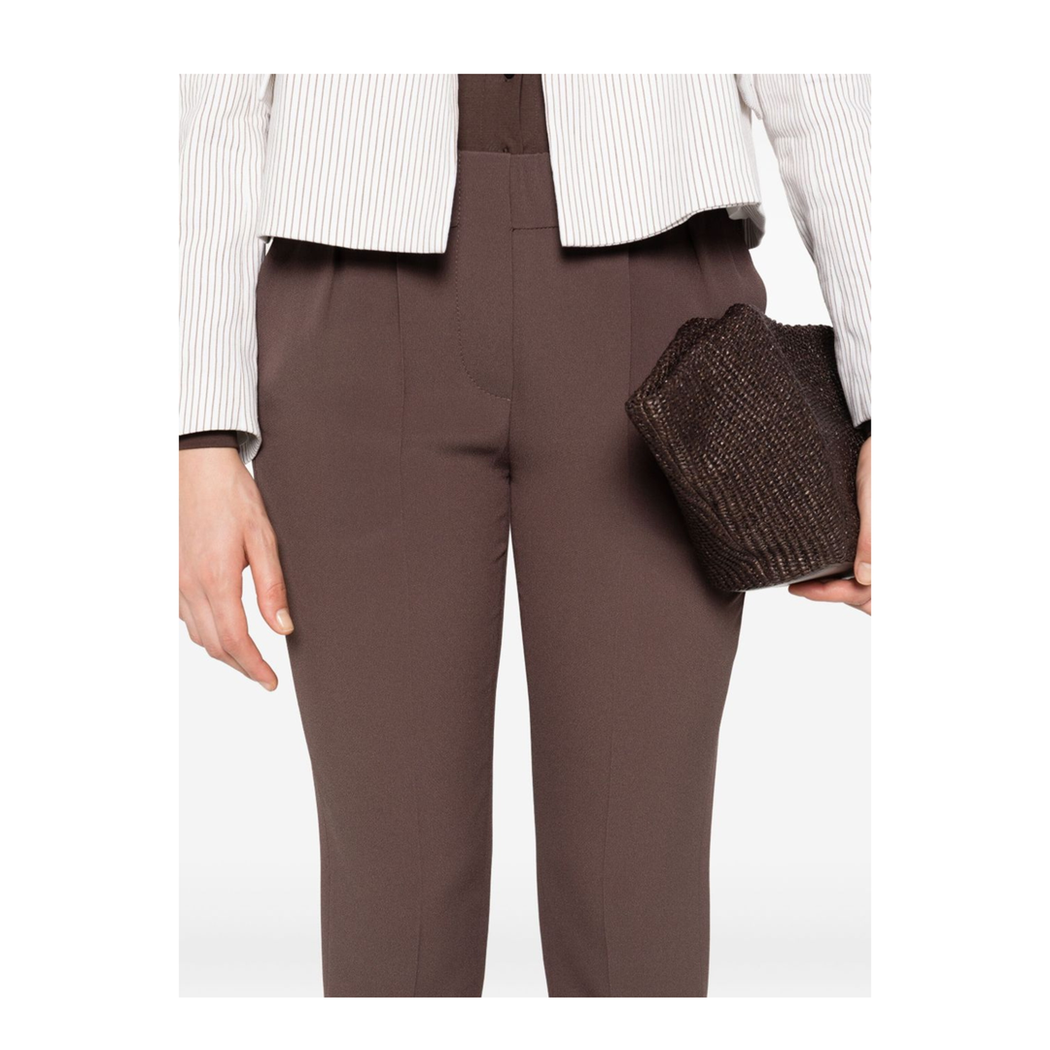 Tailored Jogger Pants - Brown