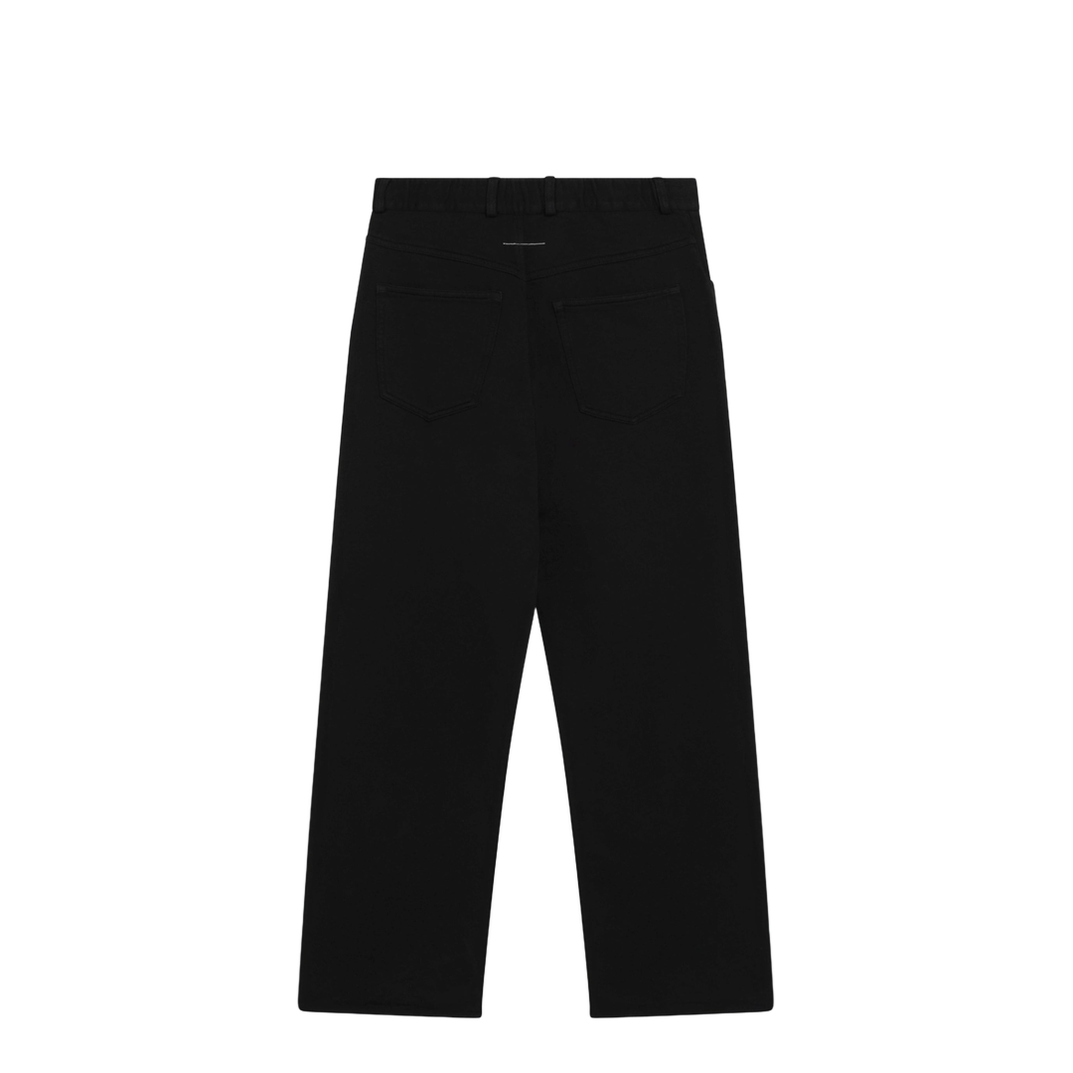 MAYFEYR - Mm6 Maison Margiela - Wide-Leg Cotton Trousers With Embroidered Logo Black - SH0KA0077M25025900