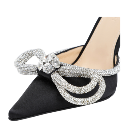 MAYFEYR - MACH & MACH - Black Double Bow Sandal - FW200235BLACK