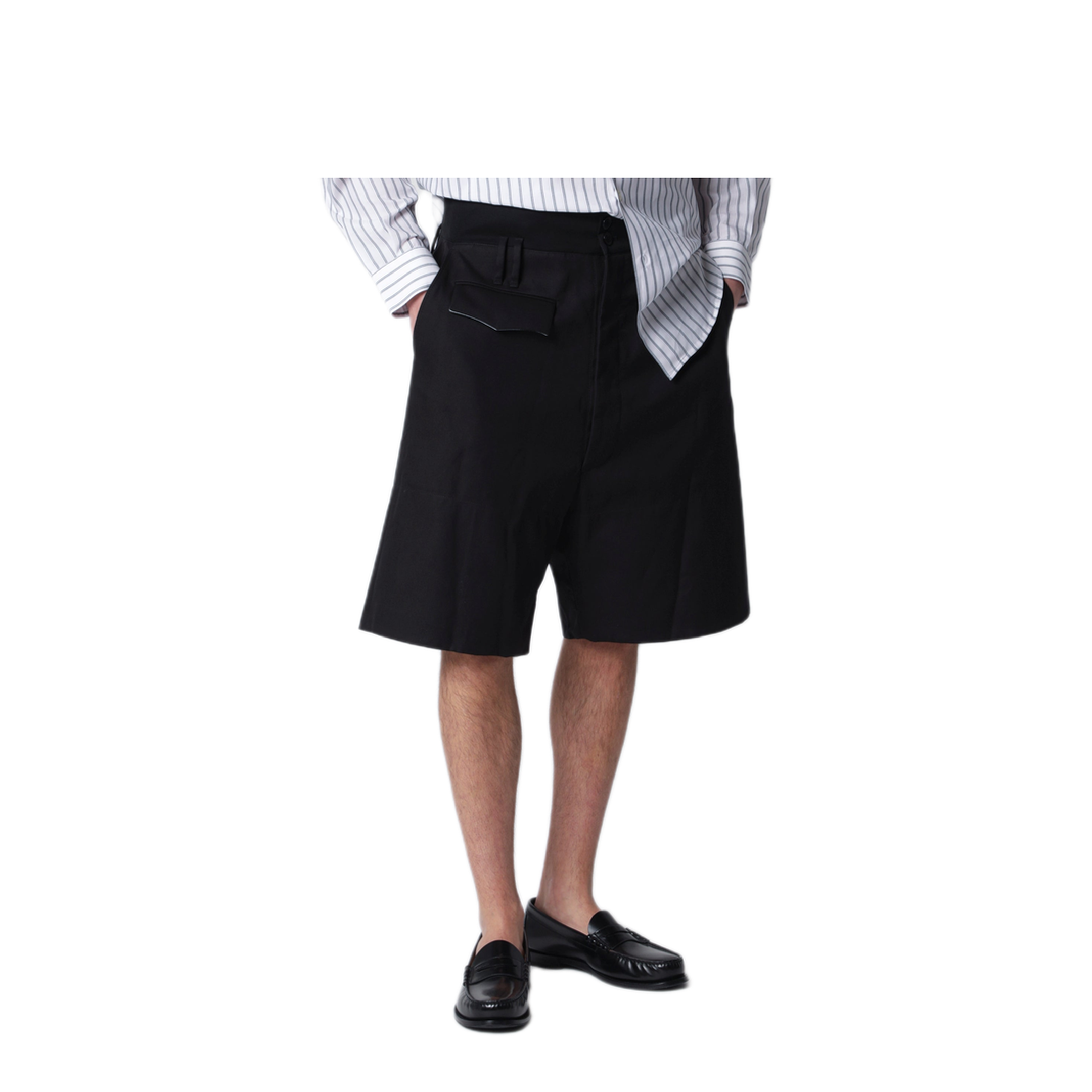MAYFEYR - Namacheko - Black Cotton Bermuda Shorts - NS26517N14989999
