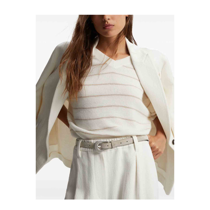 Western Belt in Suede Calfskin