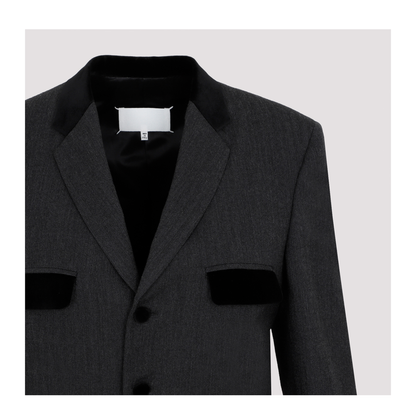 MAYFEYR - Maison Margiela - Charcoal Gray Wool Long Jacket - S67BN0038S53234855M