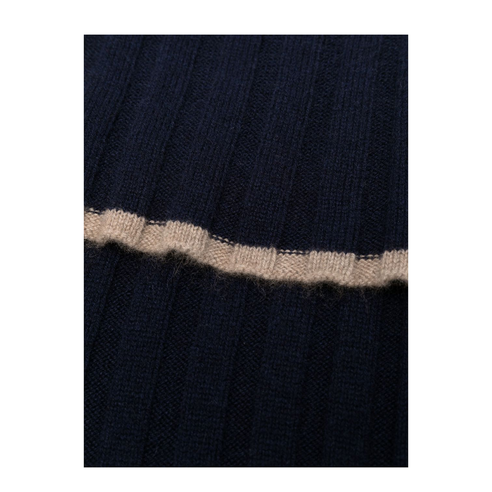 Rib Knit Cashmere Scarf