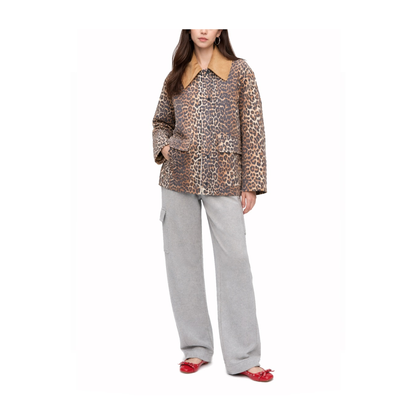 Leopard Print Midi Jacket