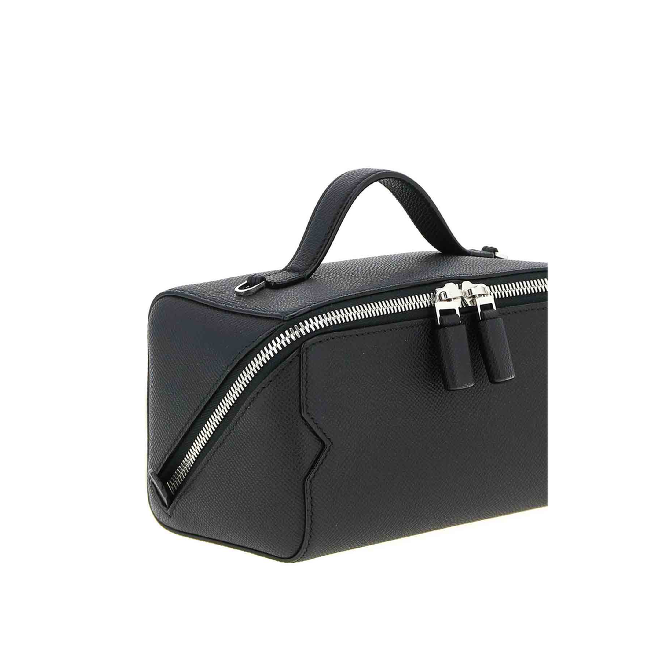 Valextra V-Line Crossbody Vanity Bag - Black