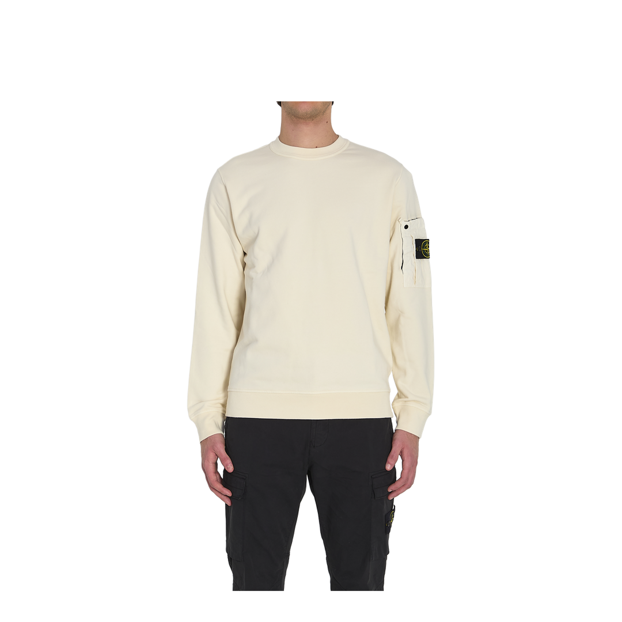 MAYFEYR - Stone Island - Beige Logo Badge Sweatshirt - L1S156100019S0410V0093