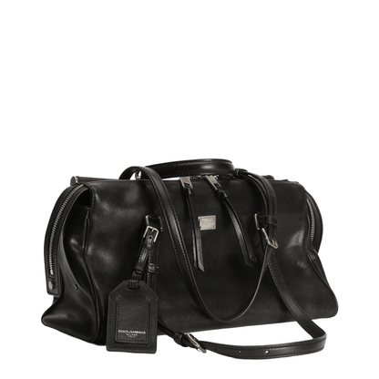 Vittoria Medium Calfskin Top Handle Bag - Black