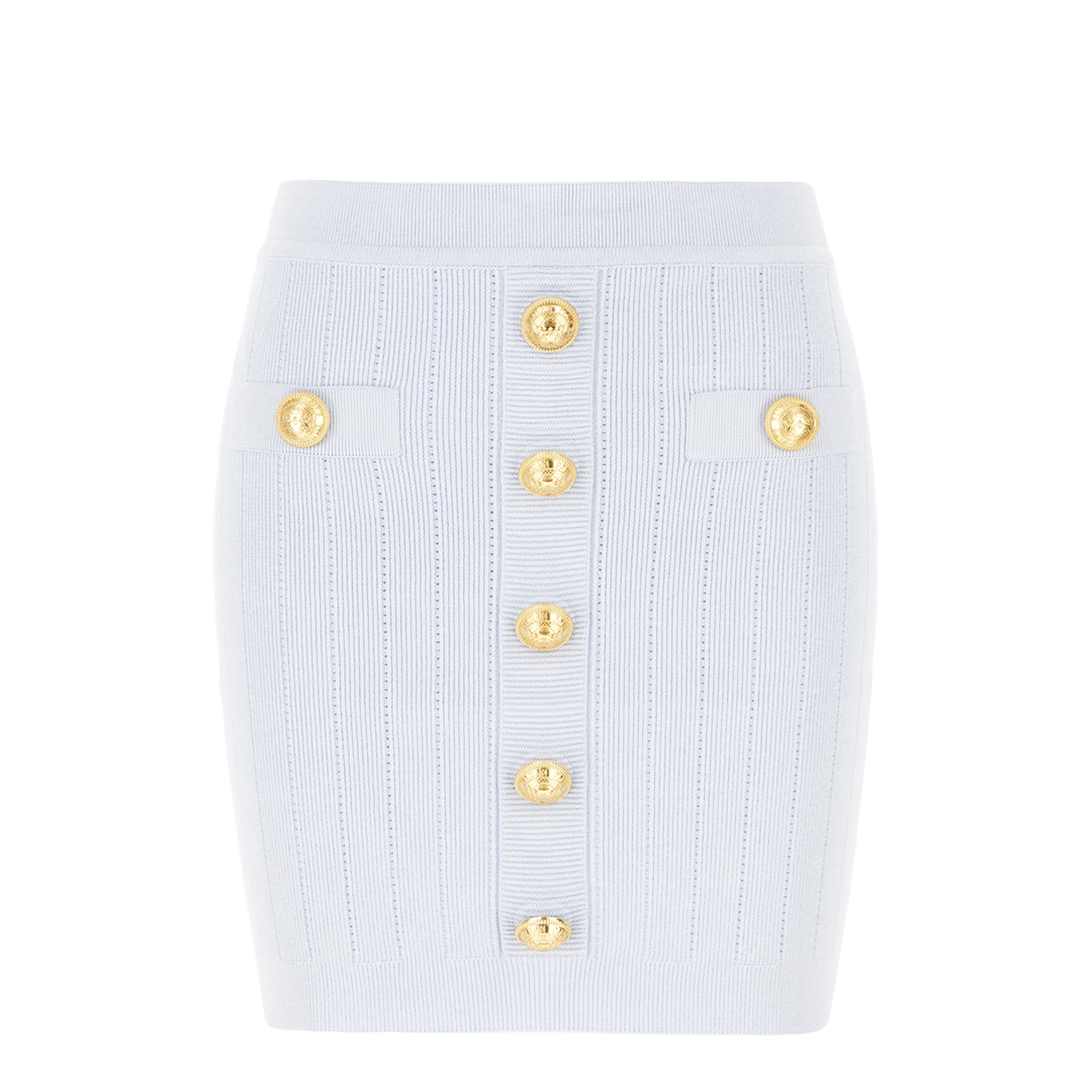 Light Blue Viscose Blend Miniskirt