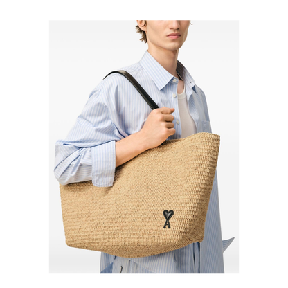 Ami de Coeur Raffia Tote Bag - Natural