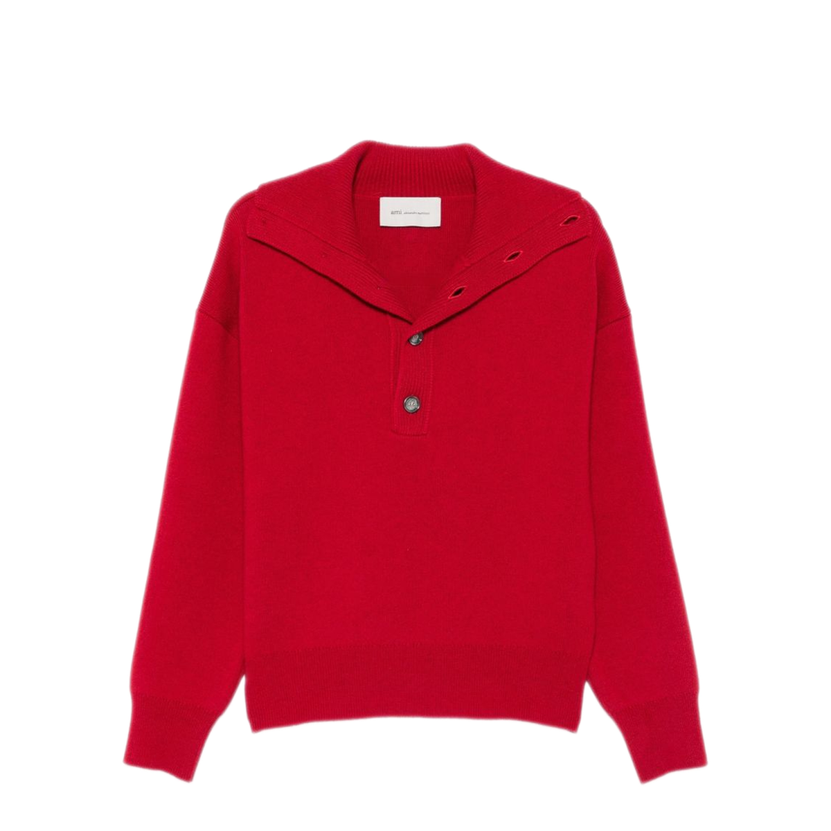 MAYFEYR - Ami Paris - Red Wool Turtle Neck Sweater - UKS885DKN0192A186