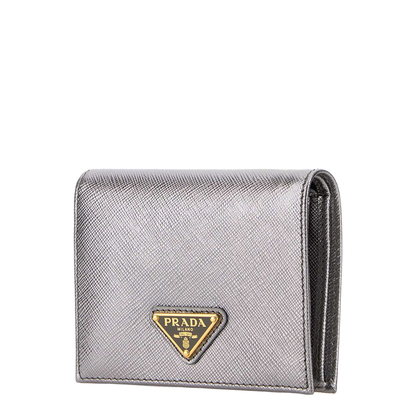 MAYFEYR - Prada - Silver Leather Wallet - 1MV204QHHF0135