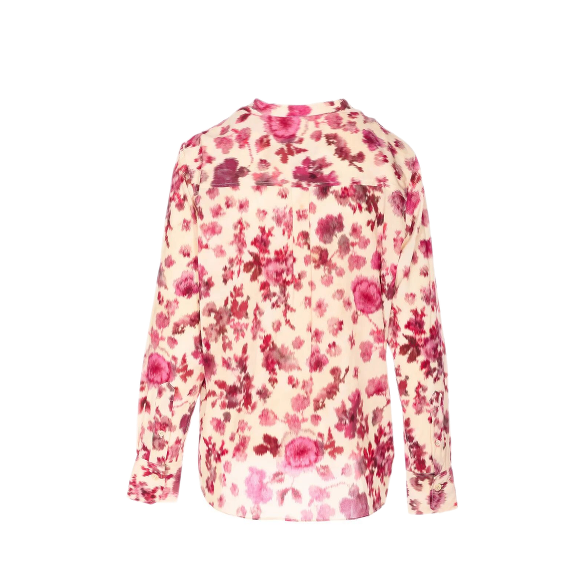 Silk Rose Print Blouse