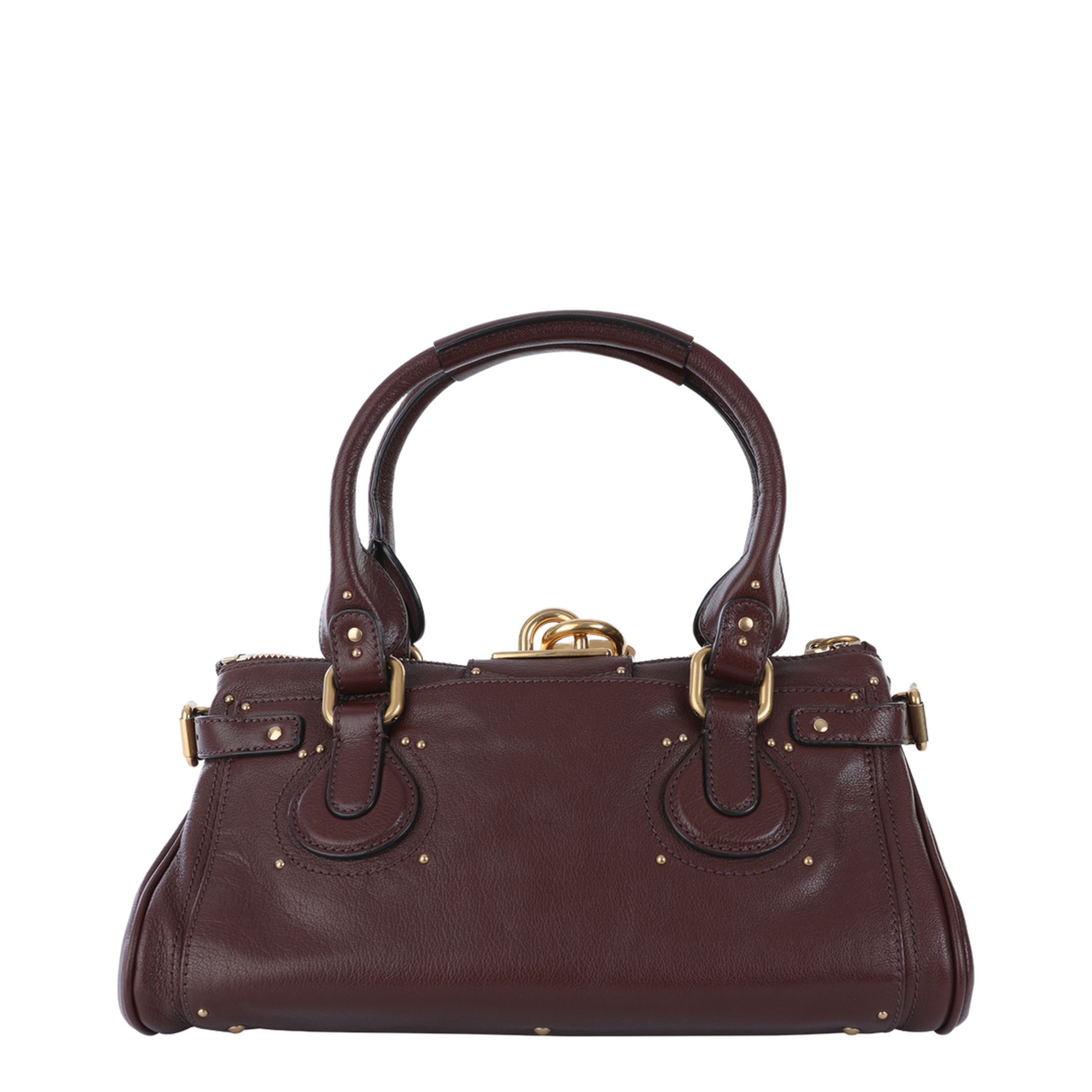 Paddington Buffalo Leather Shoulder Bag - Garnet