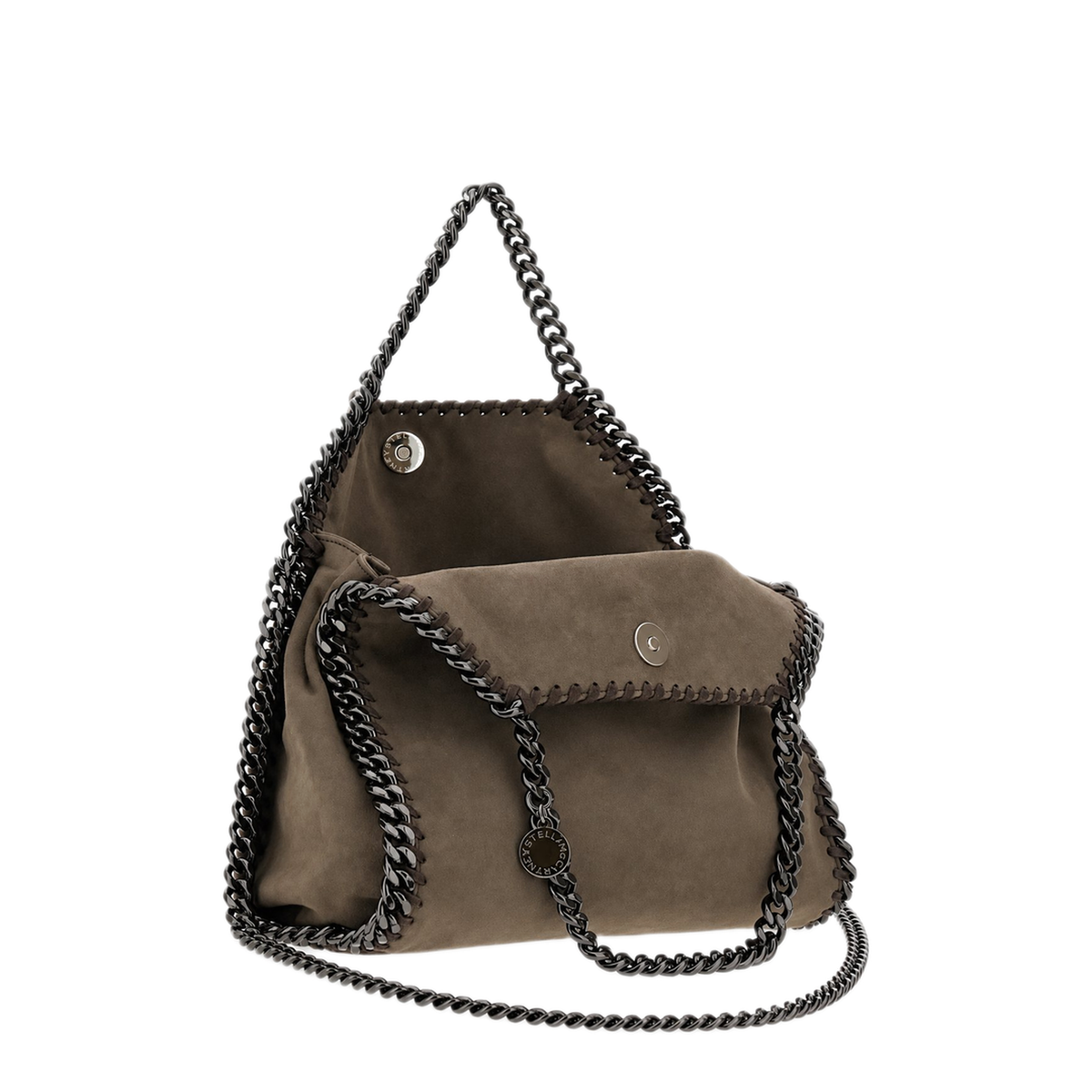 Falabella Mini Alter Suede Crossbody - Grey