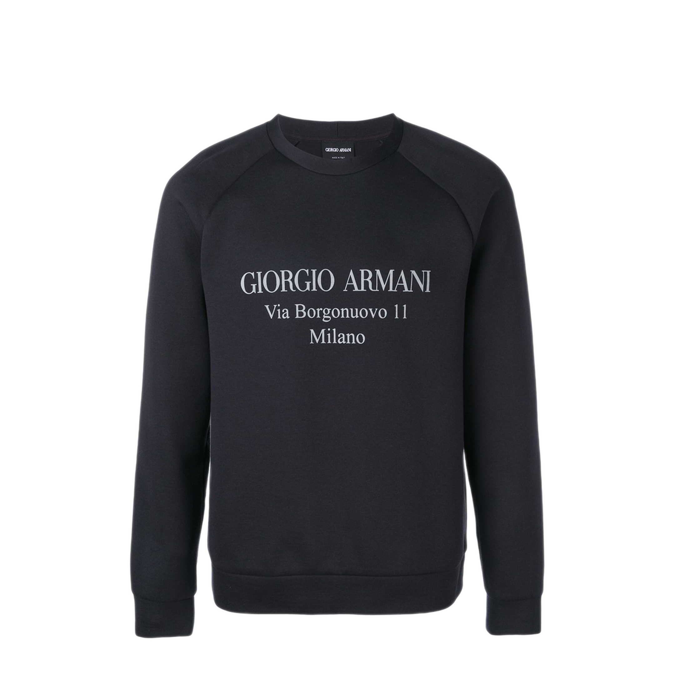 MAYFEYR - GIORGIO ARMANI - Borgonuovo 11 Cotton Double Jersey Sweatshirt - 3GSM81SJSXZUBVN