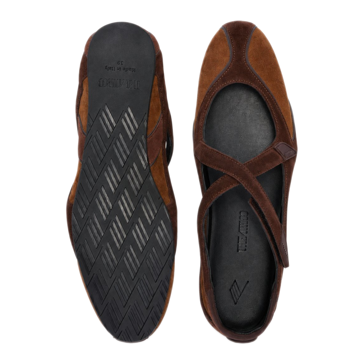 Floor 01 Suede Ballerina-Sneaker Flats In Brown
