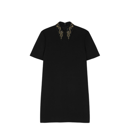 Studded Wool Crêpe Minidress