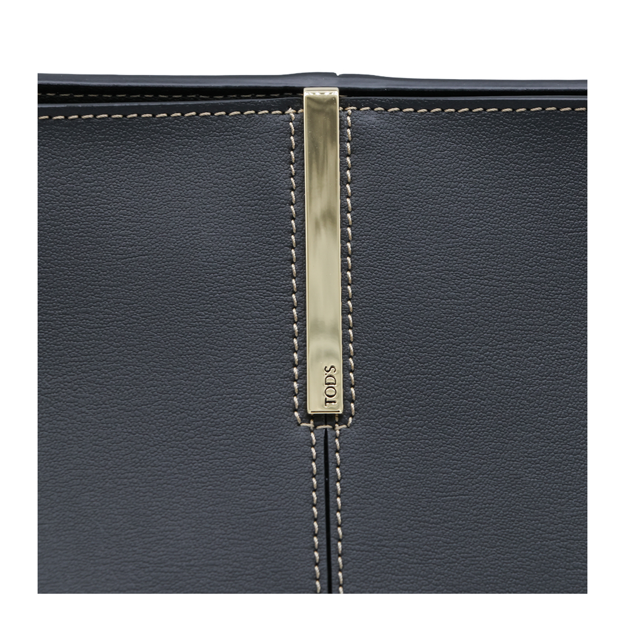 Medium Small Calfskin Shopping Bag - Black