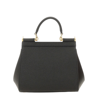 Sicily Small Calfskin Handbag - Black